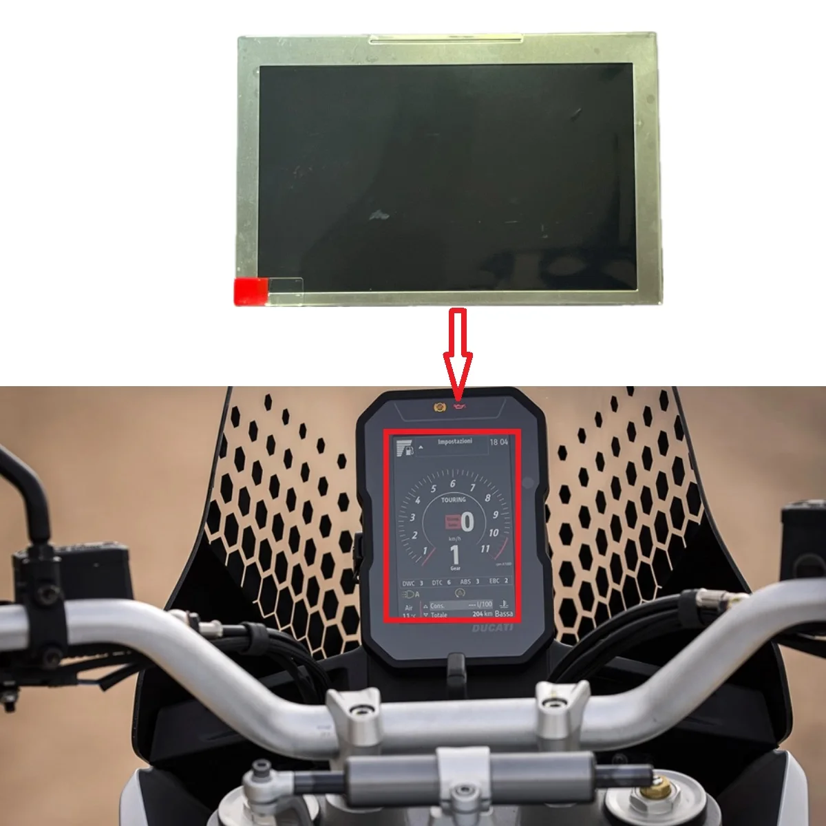 LCD Display For DUCATI DESERT X instrument Dashboard Screen