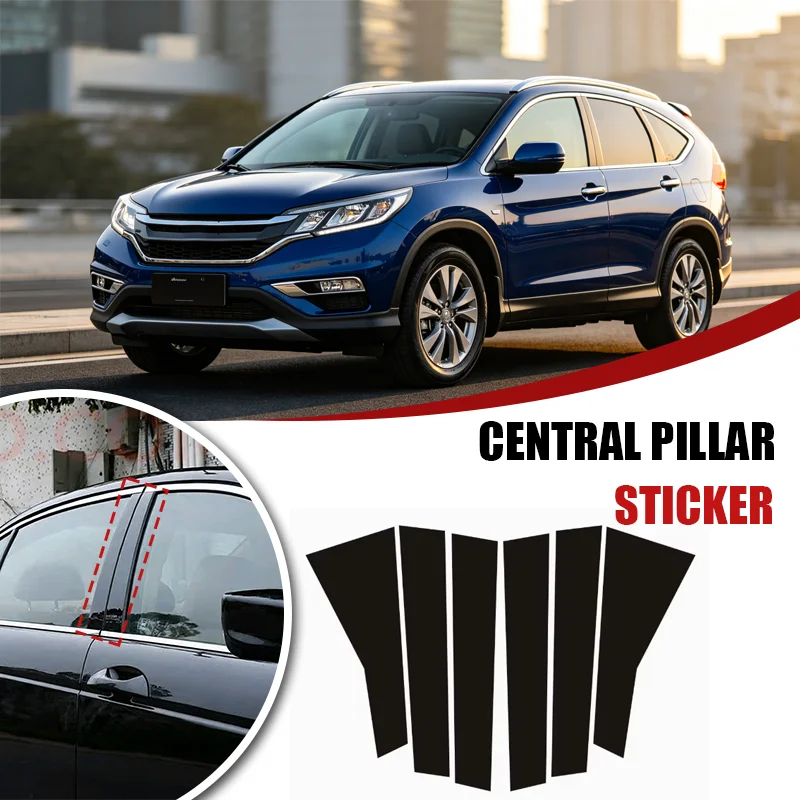 

For Honda CR-V CRV MK4 2012-2016 2013 2014 2015 Carbon Fiber Window Door Column Deal B C Pillar Post Cover Trim Sticker