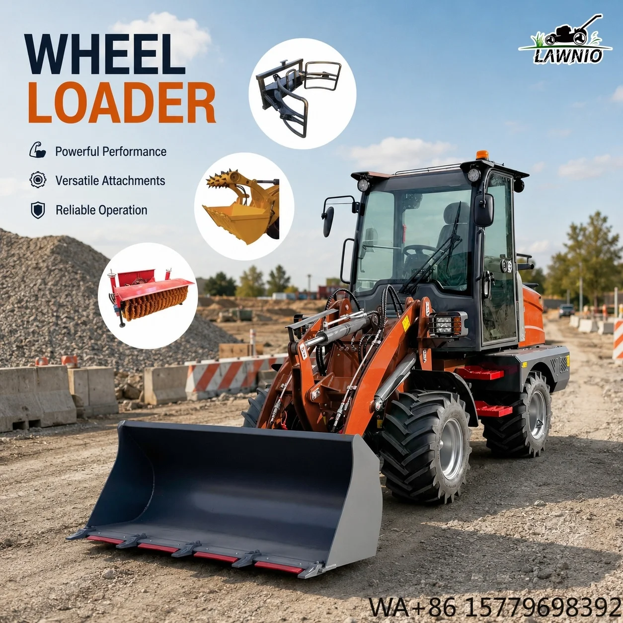 High End Configuration Electric Loader  Optional Enclosed Cab Fast Charging Suitable for Snow Removal Wheel Loader