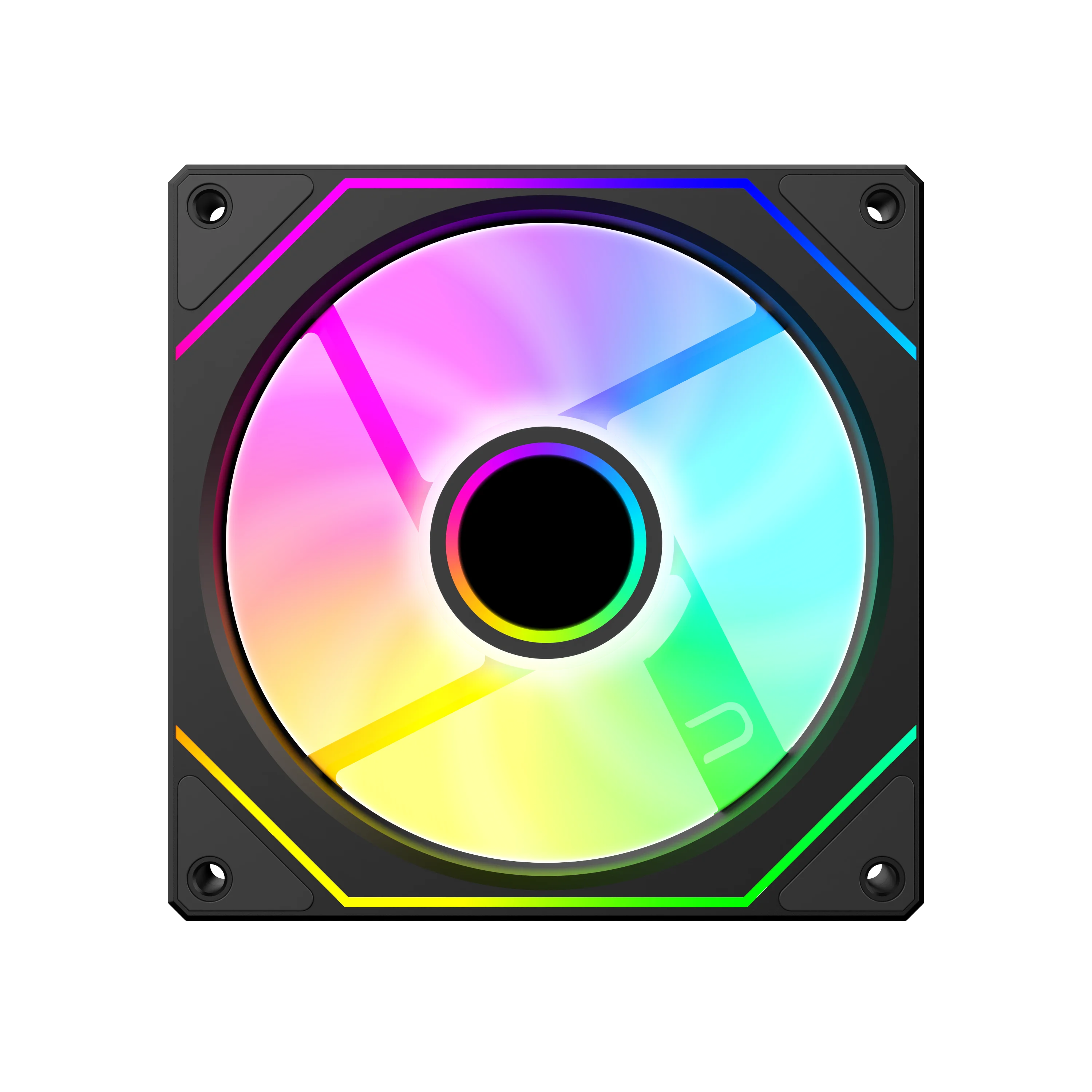 UPSIREN UF-4 Prism 6 PRO 120mm case fan 5V 3PIN motherboard light synchronization 4PIN PWM 3-sided infinity mirror 12CM image 4