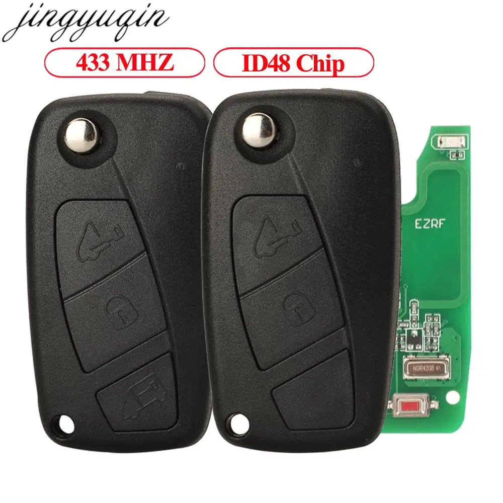 

Jingyuqin 433MHZ ID48 2/3 Buttons Remote Car Key Alarm For Fiat Ducato Iveco Peugeot Boxer Citroen Relay 2006 2007 2008 SIP22