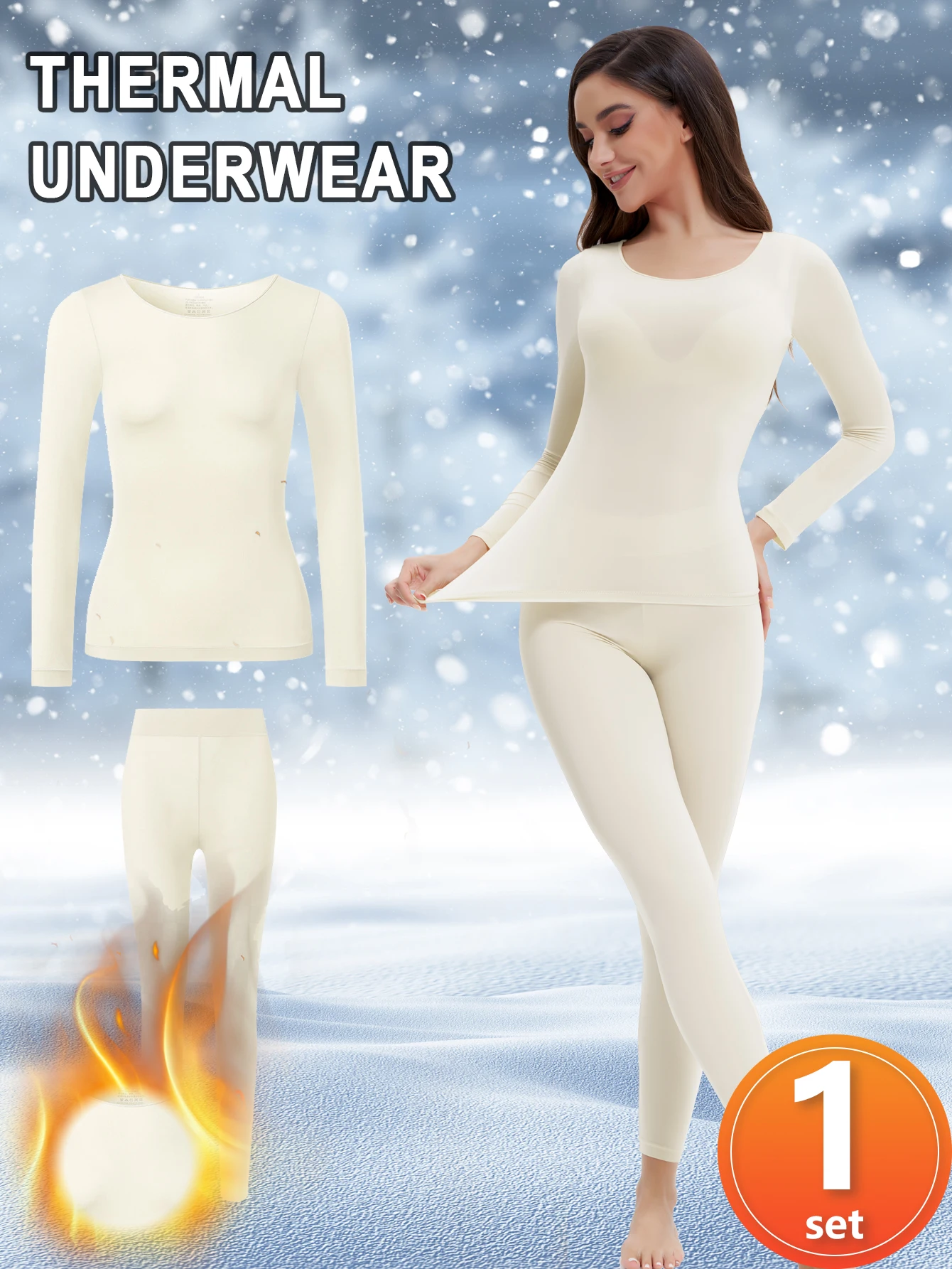 

Женское бесшовное термобелье, ультратонкий комплект, дышащий, удобный, облегающий базовый топ с длинными рукавами, высокоэластичный комплект