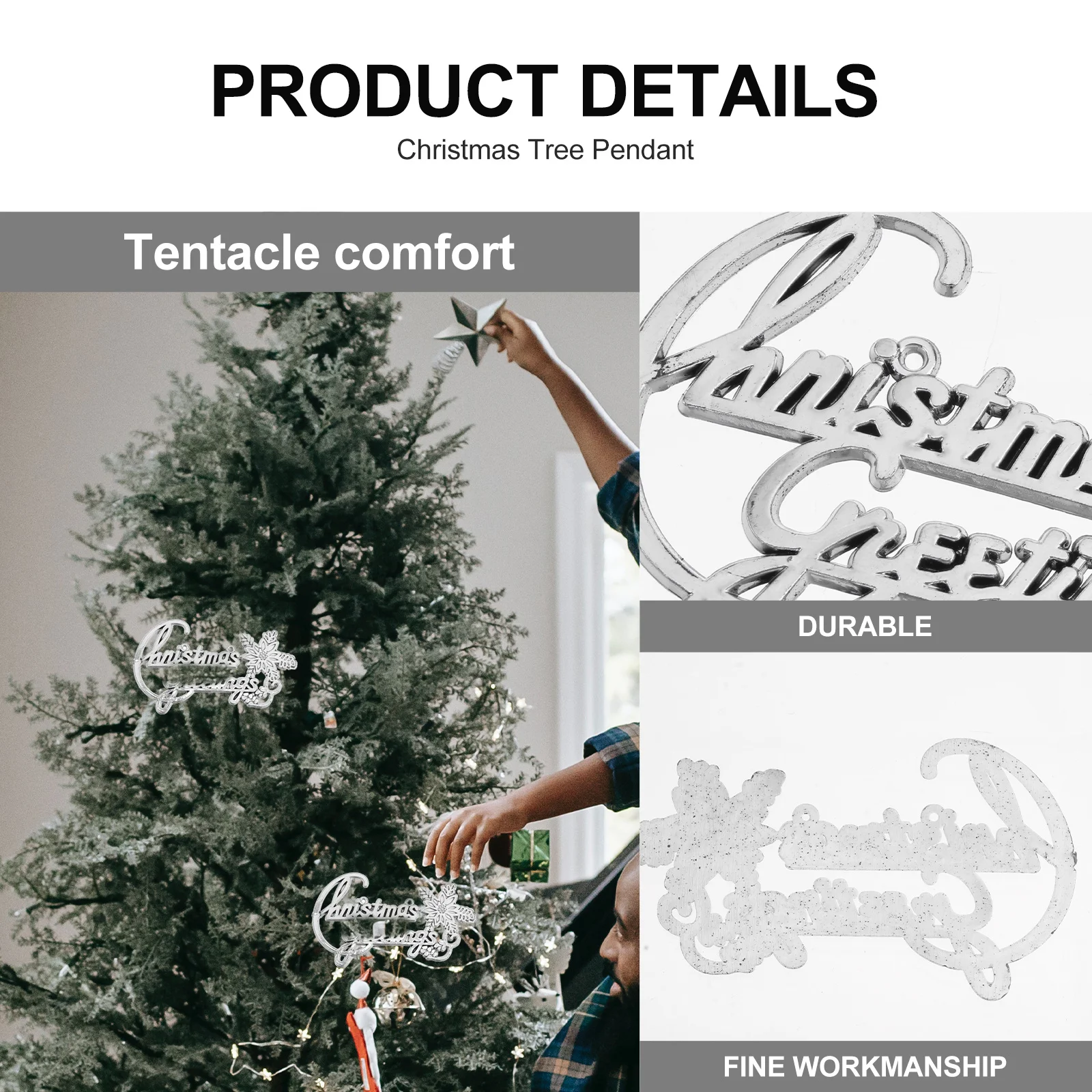 

30Pcs Christmas Tree Decorations Delicate Plastic Ornaments Good Quality Safe Material Xmas Party Layout Supplies