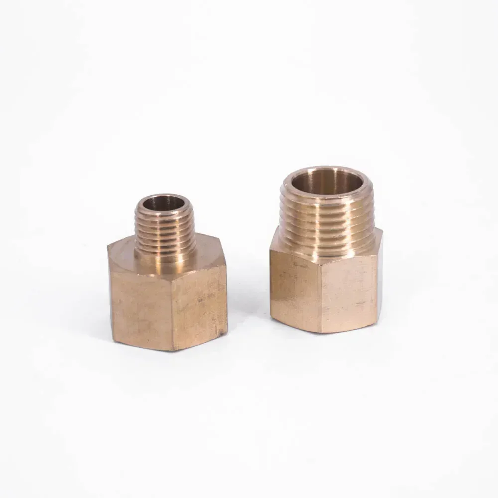 Adaptateur de raccord de tuyau en laiton femelle à mâle, NPT BSP, douille Beverer, couremplaçant, manomètre, eau, gaz, huile, 1/8 \