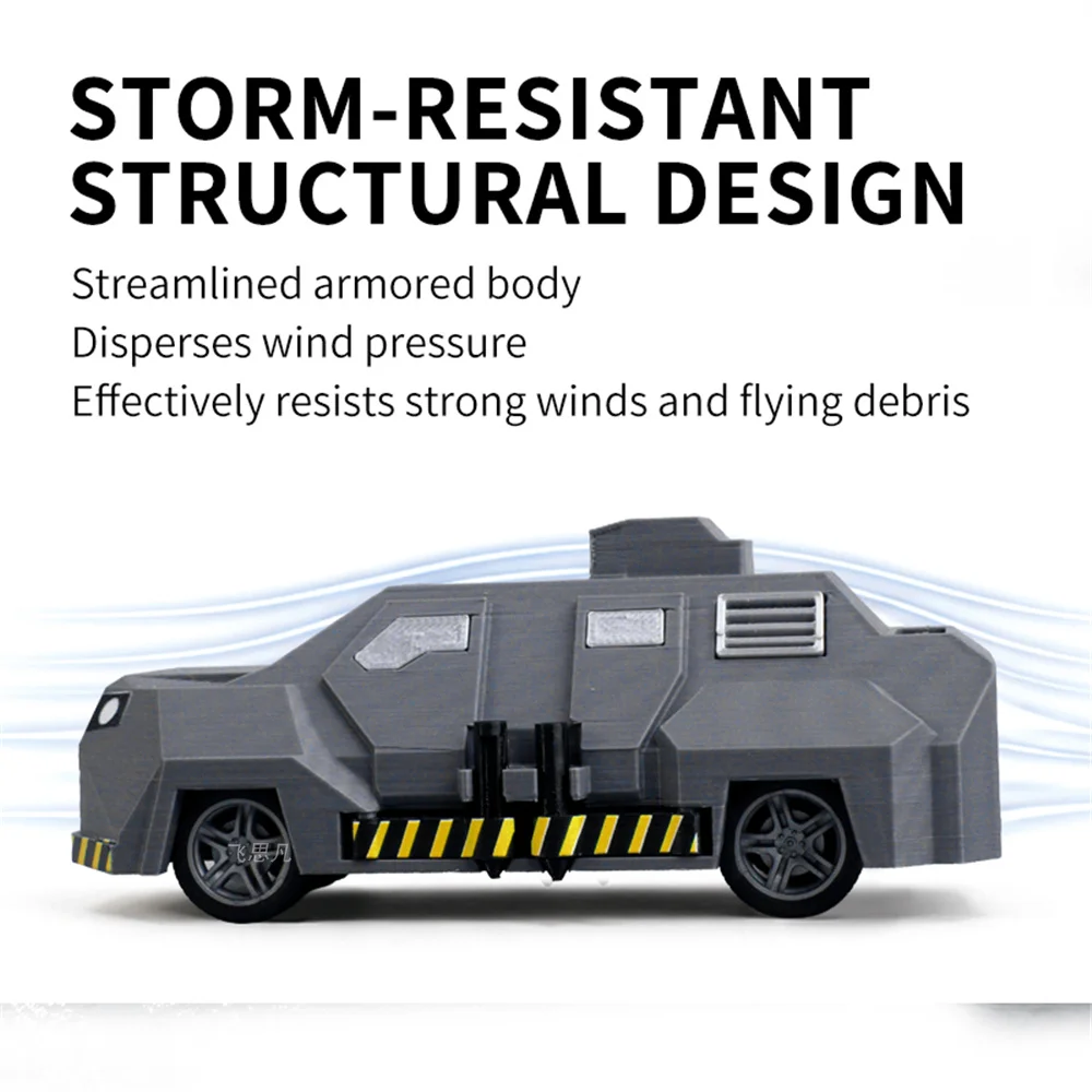 Storm Interceptor Titus Tornado Chaser Gepanzertes Fahrzeugmodell Filmreplik Sammlerstück Auto für Heimdekoration Zubehör – Detail 6