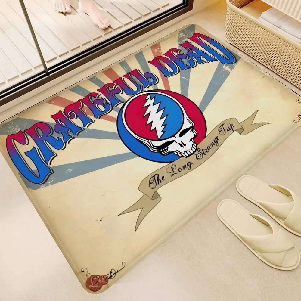 G-Grateful D-Dead Entrance Door Mat Nordic Style Home Doormat Bathroom-Toilet Mats Bedroom Hotel Decor Mat