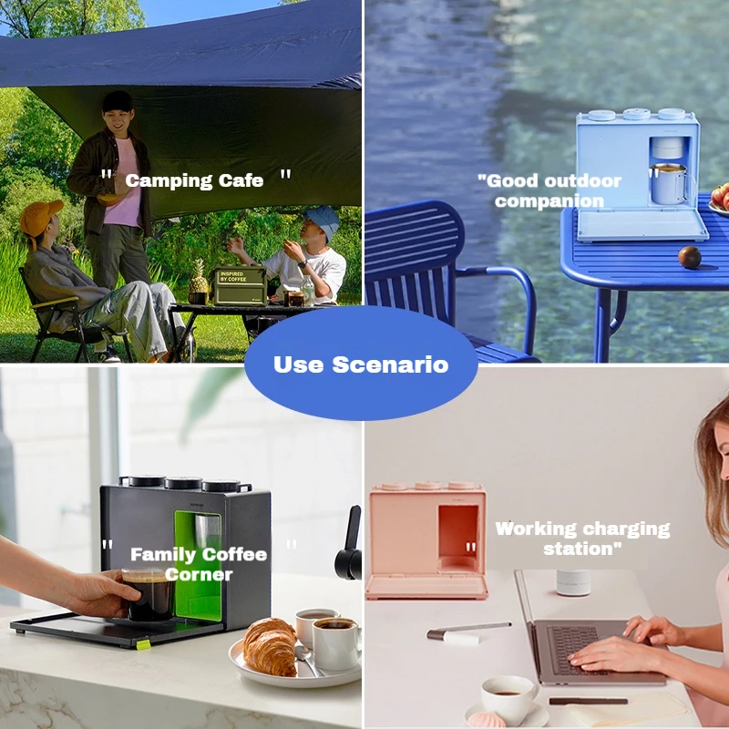 Кофемашина, полуавтоматическая эспрессо-машина, небольшая уличная портативная сумка для кофемашины