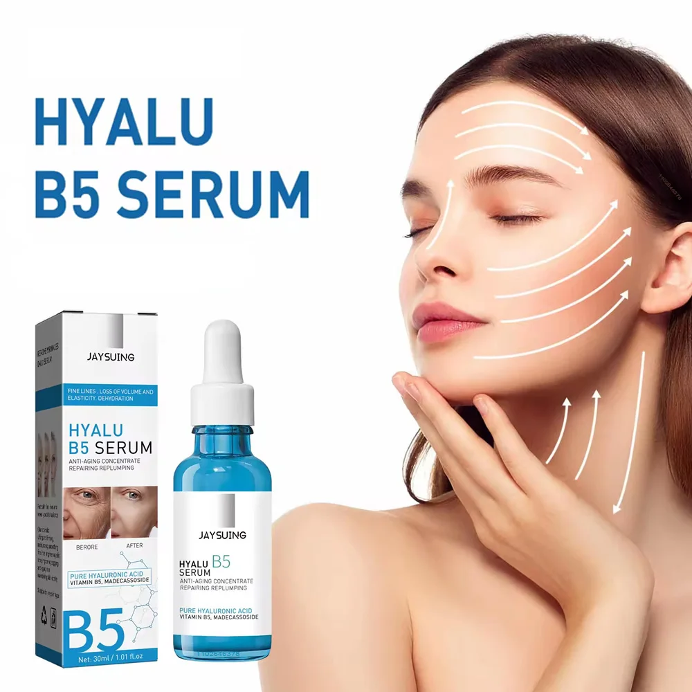 JAYSUING Hyaluronic Facial Serum Pure Acid Smooth Wrinkles Younger Face Lift Tightening Reduce Eye Finelines Face Care New