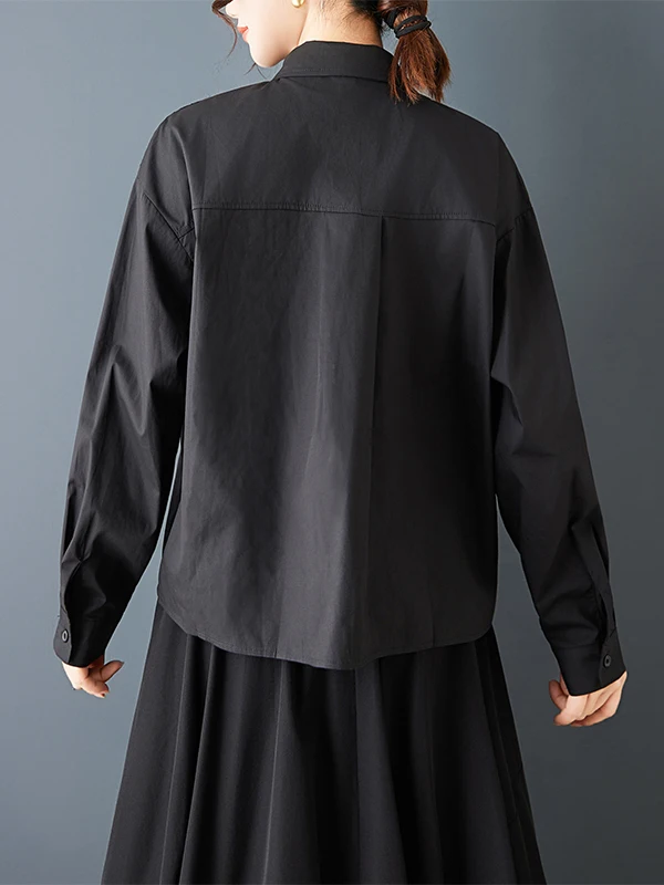 Primavera 2026 faionable me retalhos solto casual cor feminina irt tamanho grande confortável versátil cor pura topo