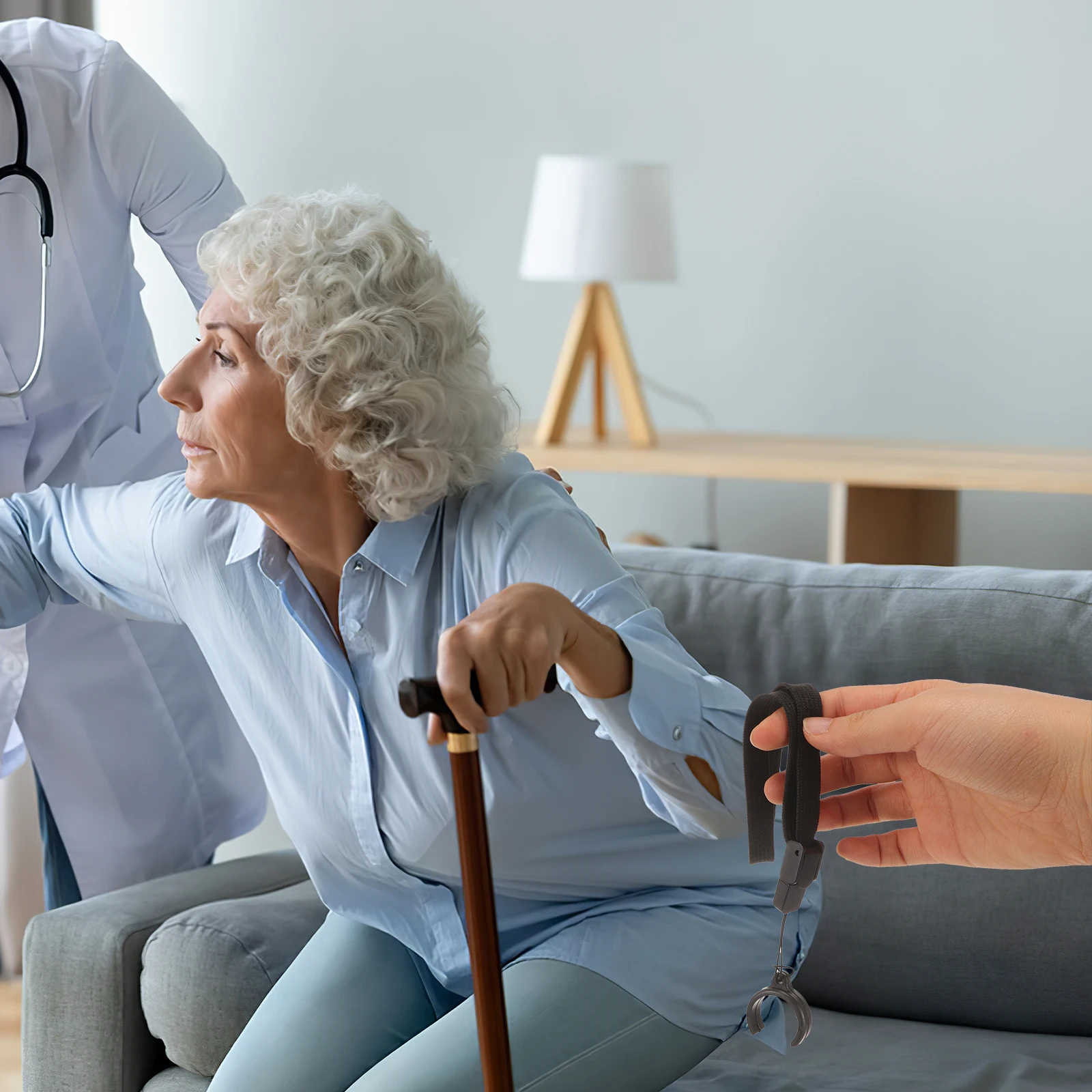 

2Pcs Cane Wrist Strap Anti Lost Lanyard Soft Gentle Feel Elderly Walking Stick Rope Reusable Anti Lost Straps Cane Lanyard