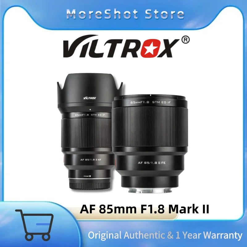 

Viltrox AF 85mm F1.8 Mark II STM Full-Frame Auto Focus Portrait Fixed Focus Lens for Fujifilm Fuji X X-T3 X-T2 Sony E A7II A9