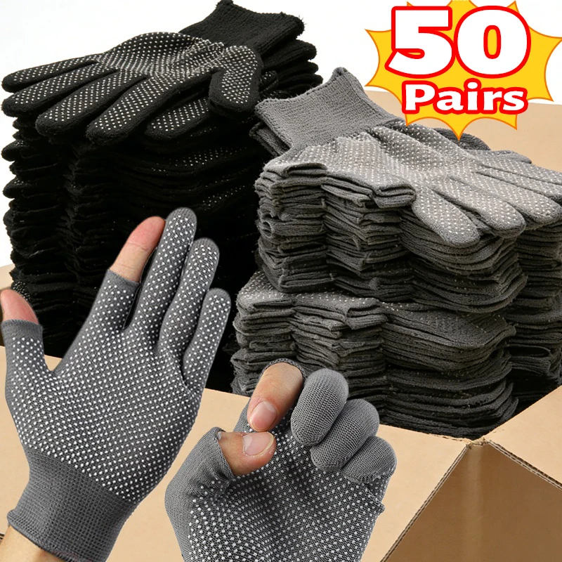 Non-slip Unisex Touchscreen Nylon Gloves Breathable Half Finger Gloves for Summer Outdoor Riding Sport Fitness Sun Protect 20pc