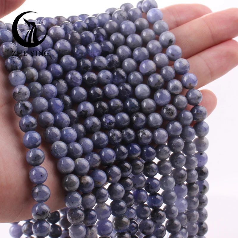 Pietre di Tanzanite blu naturale reale pietre preziose perline allentate rotonde per gioielli che fanno bracciali collana fai da te 6-10mm 15 \