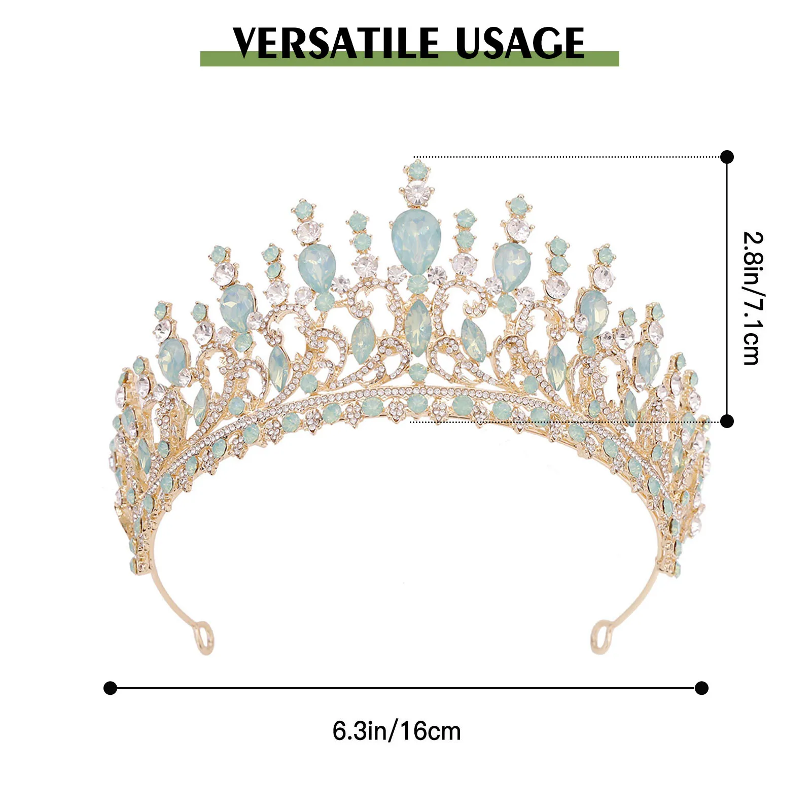 Couronne de Cheveux en Strass, Bijoux de Tempérament de Mariage, Style Simple, pour Robe, Coiffure, Outil de Direction