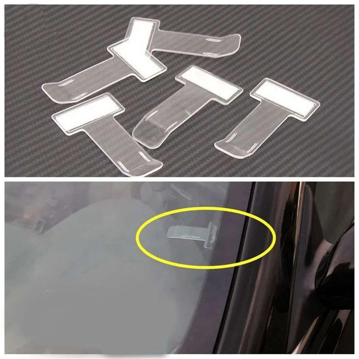 Gfc-5Pcs سيارة وقوف السيارات تذكرة كليب الزجاج الأمامي ملصق تذكرة حامل بطاقة فاتورة حامل المنظم اكسسوارات السيارات الداخلية