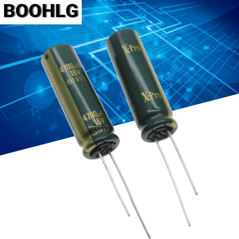 5PCS 4700UF 16V Japanese Panasonic Audio Capacitor 16V 4700UF 12.5X40 X-pro Green Gold