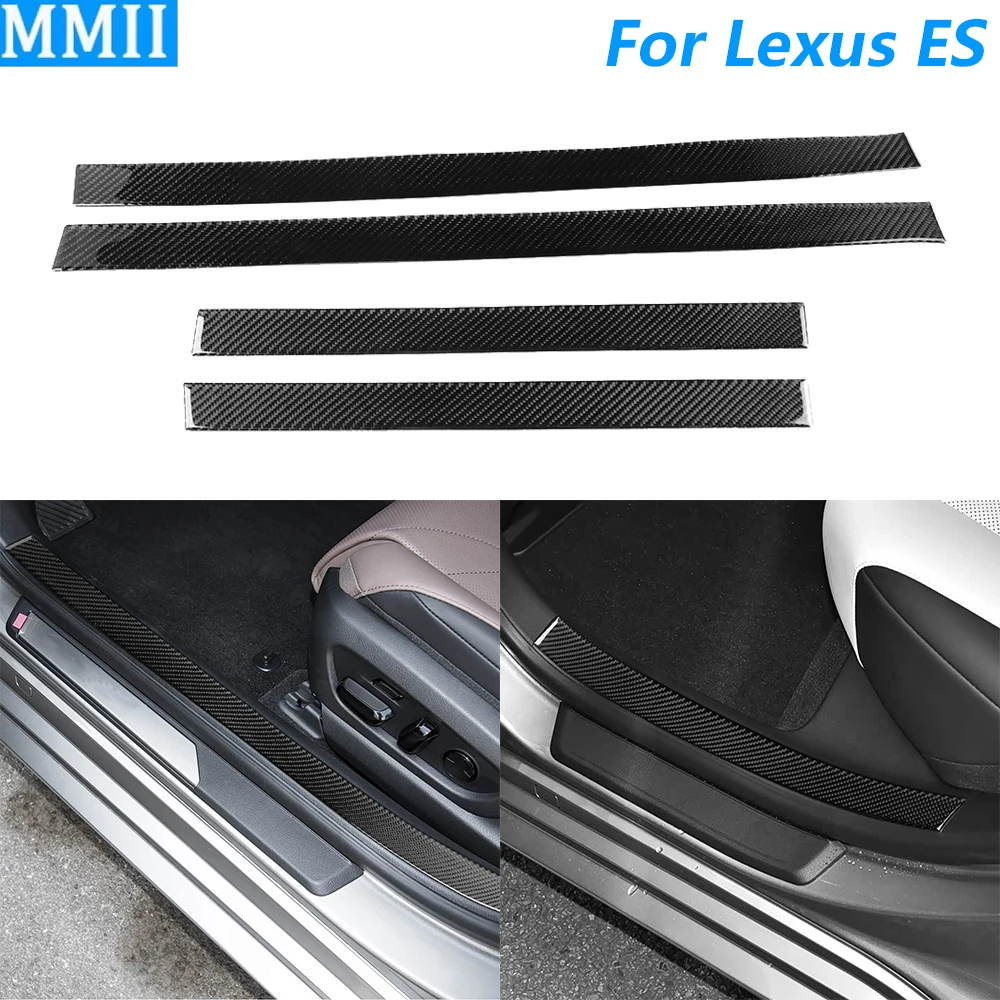 

Для Lexus ES ES200 250 260 300h 350 200 2018-2025: накладки на внутренние пороги из углеродного волокна, аксессуары для автомобиля, наклейки