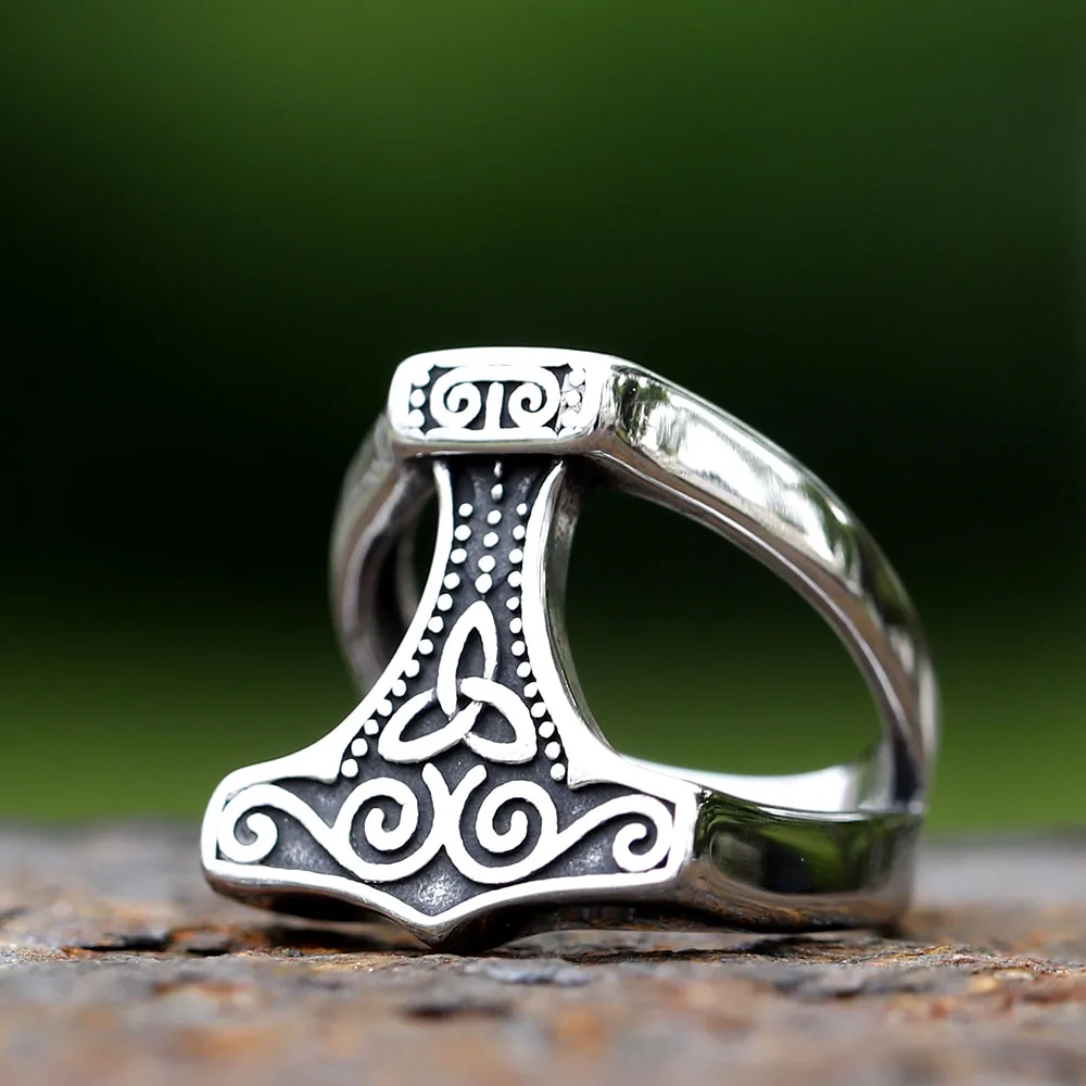 2023 NEW Men's 316L stainless steel rings Nordic VIKING Odin Yggdrasi Amulet fashion Jewelry Gifts free shipping