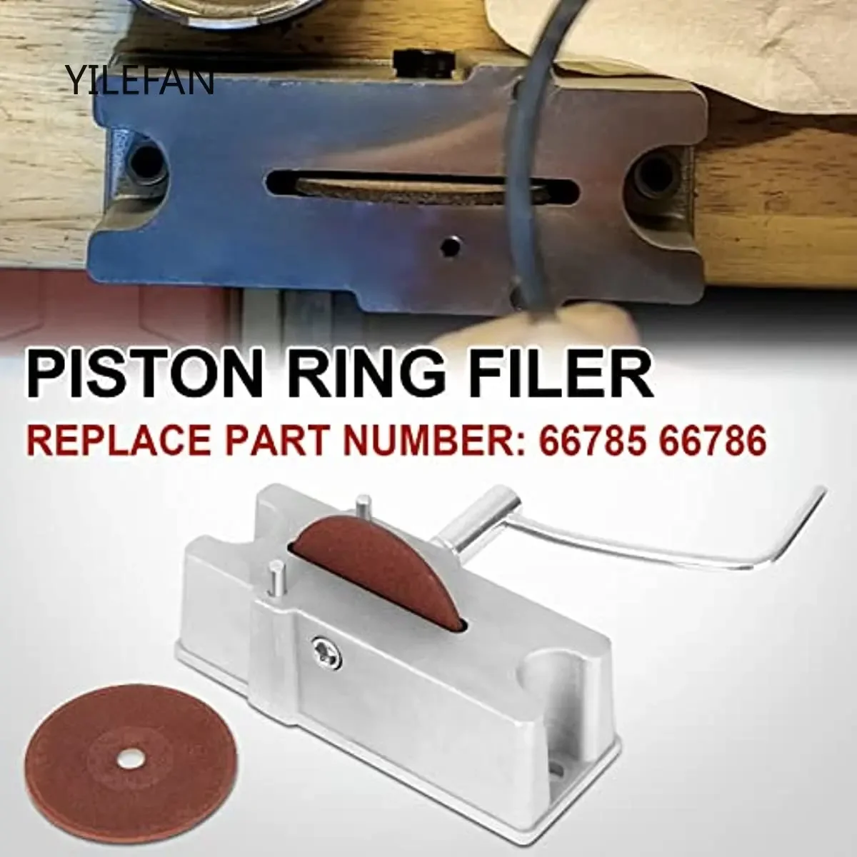 

Manual Piston Ring Filer includes 120 Grit Carbide Grinding Wheel Replace 66785 66786