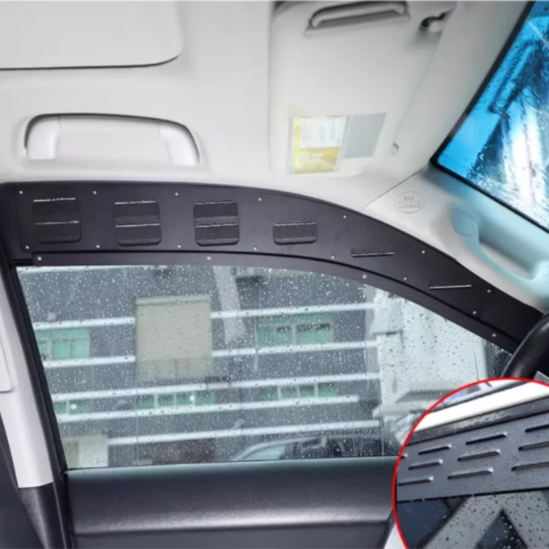 For Toyota Prado 2003-2023 Aluminum Black Car Rear Window Ventilation Shutters Cover Trim Car Accessories