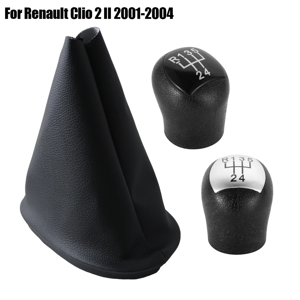 Ручка переключения передач, кожаная ручка переключения передач, чехол 8200071449 для Renault Clio 2 II Mk2 2001-2005, автомобильные аксессуары