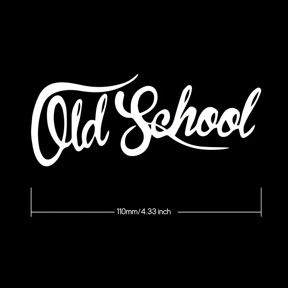 2 قطعة/المجموعة "المدرسة القديمة" ملصق النصي لسيارة دراجة نارية ، ملصق نص ريترو ، ملحقات التخصيص الخارجي للسيارات