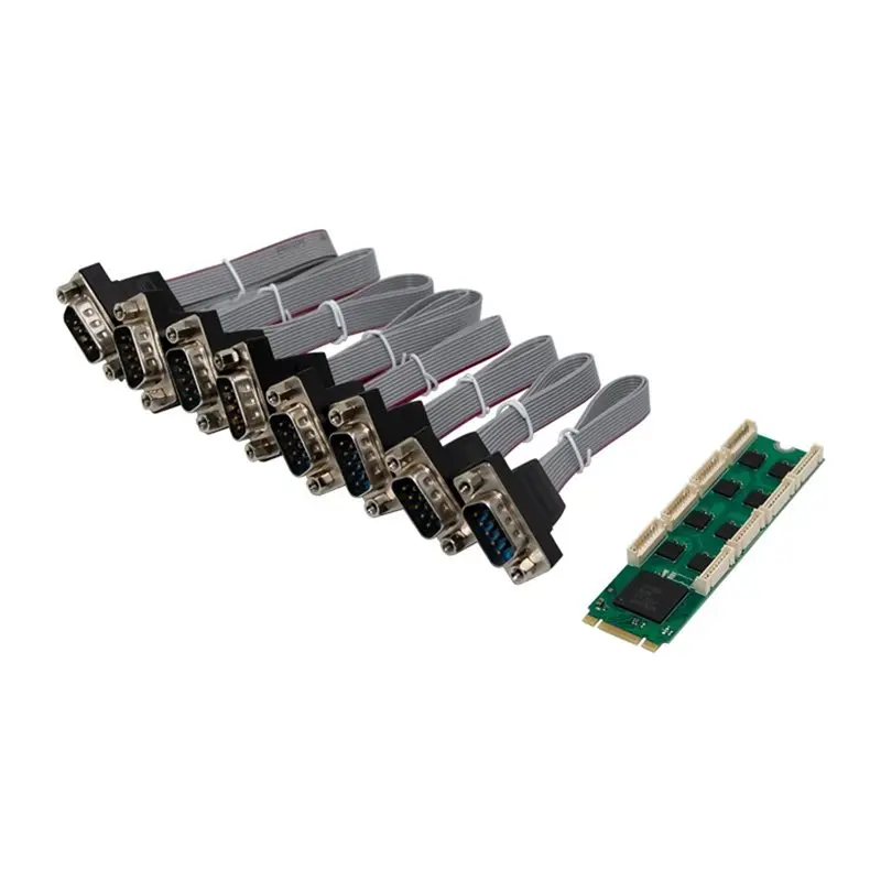 

Ingenious-RS232 Expansion Card XR17V358 M. 2 To 8 Port Serial Card 8S M2 B+ M Key 8 Ports Serial RS232 Riser Card COM Controller