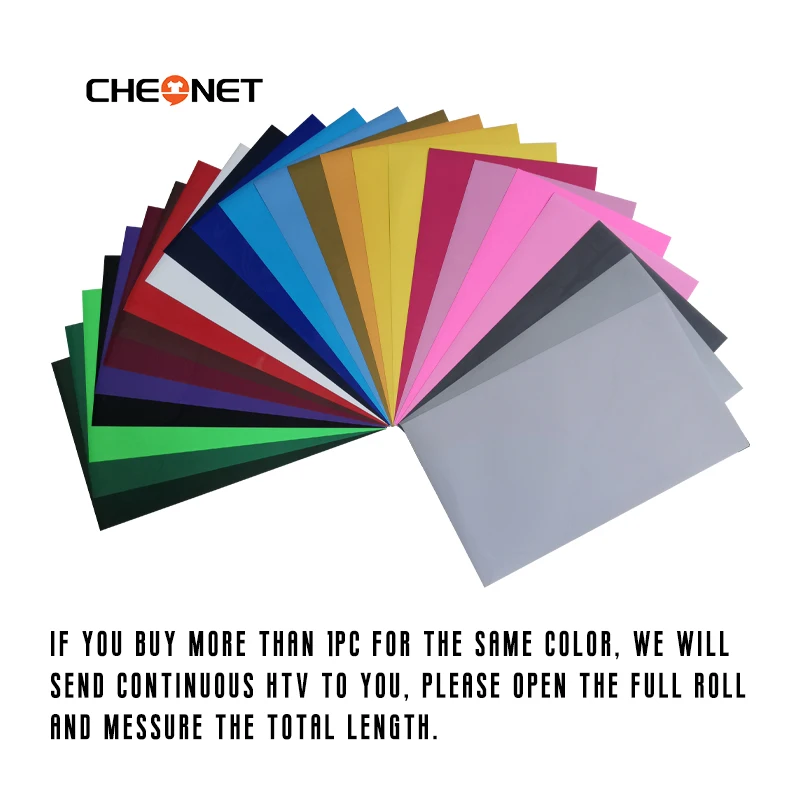 CHEONET HTV ---12"x40"/30.5cmx100cm ECO PU Heat Transfer Vinyl With Sticky Back T-shirt Iron On HTV Film Pattern Press DIY Craft