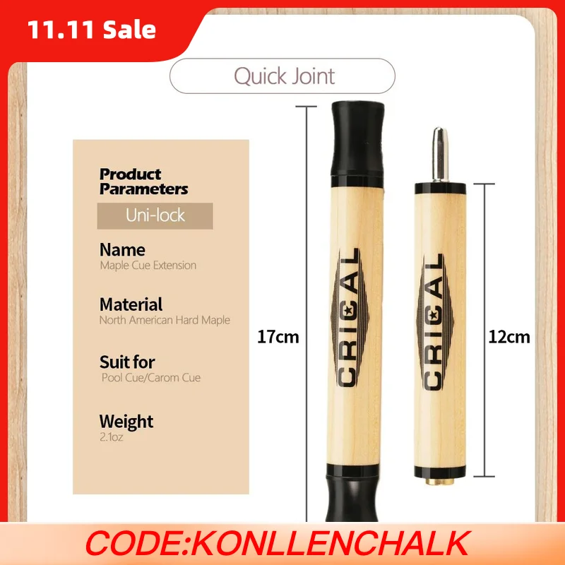 

Middle Extension Uni-Loc Radial Pin Joint, Crical Extend Billiard Accessories for PREDATOR ZOKUE 3142 Z2 FURY