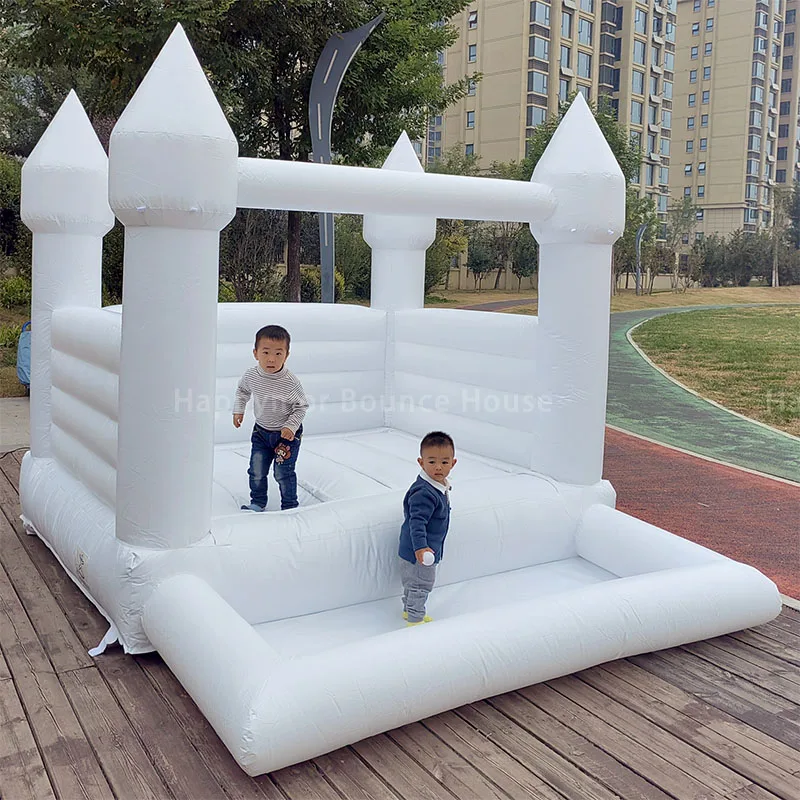 

8x6ft White Bouncy House PVC House Bouncy Castle Indoor Inflatable Bouncers For Jump Children 1-10