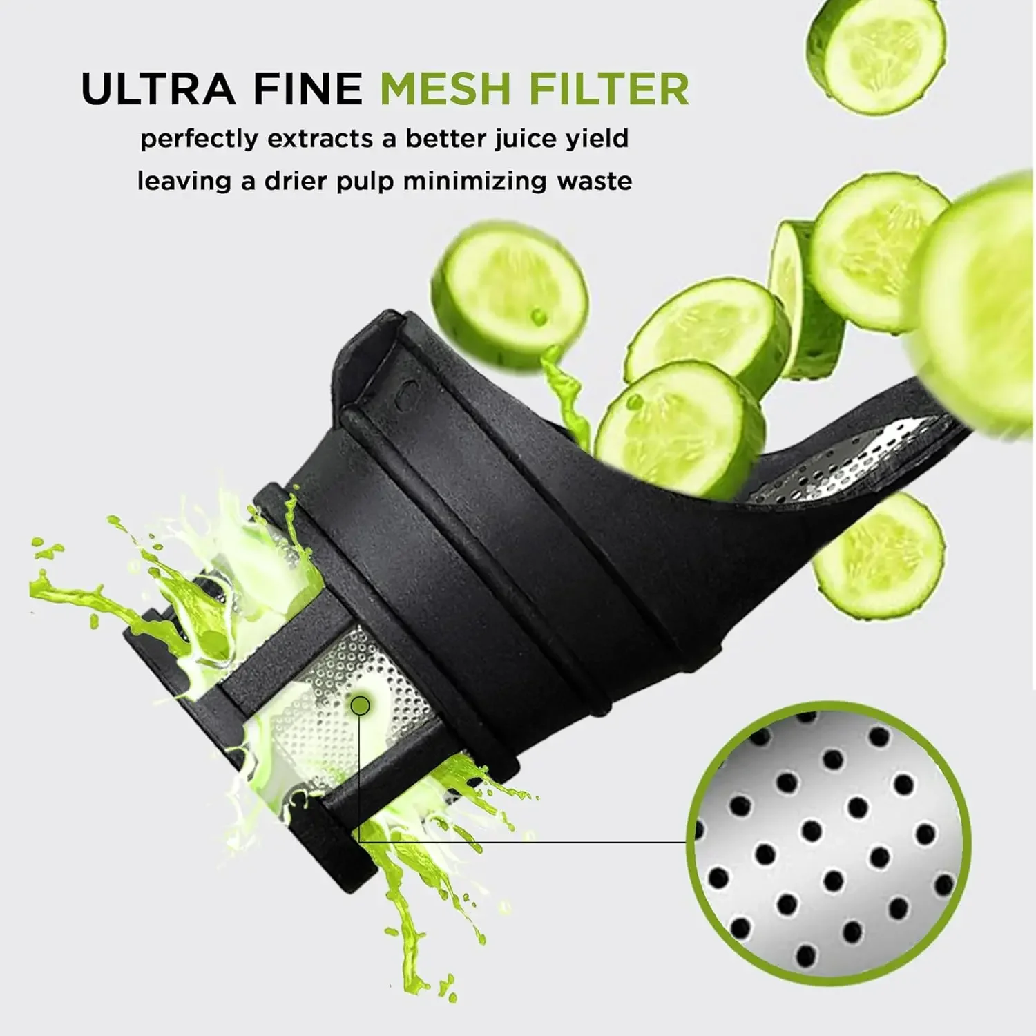 Juicer Machine  3 Inch Wide Chute High Nutrition & Juice Yield  3 Juicer Modes Easy to Clean Slow Masticating Juicer for