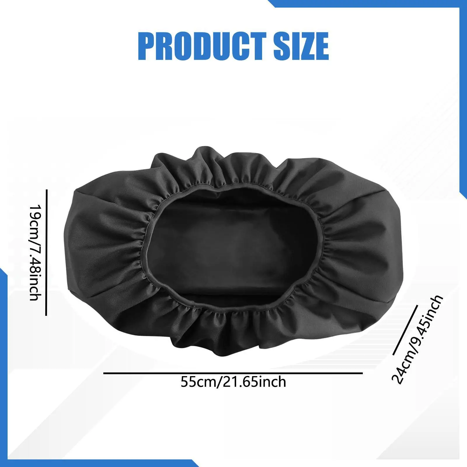 Funda 900D Tela Oxford Agujero elástico negro 21,5" x 9,5" x 7,5" A prueba de polvo