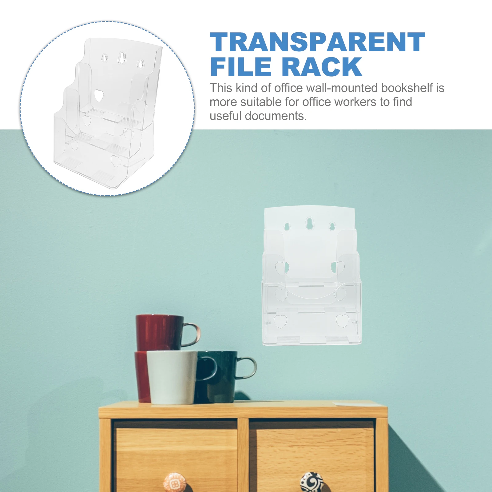 

Acrylic Brochure Holder File Rack Magazine Display Stand Document Organizer Pamphlet Rack Storage Solutions Desktop Flyer Holder