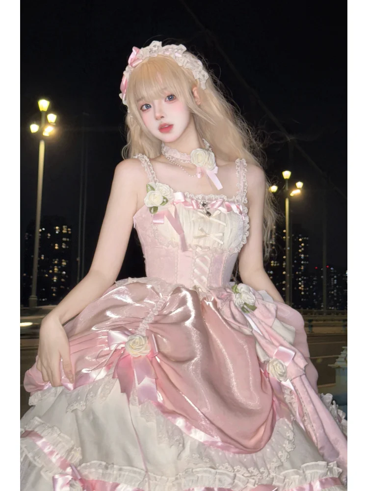 

Lolita Princess Girl Flower Wedding Princess Dress Date Birthday Adult Gift Original Sweet Lolita Girl Tea Party Dress