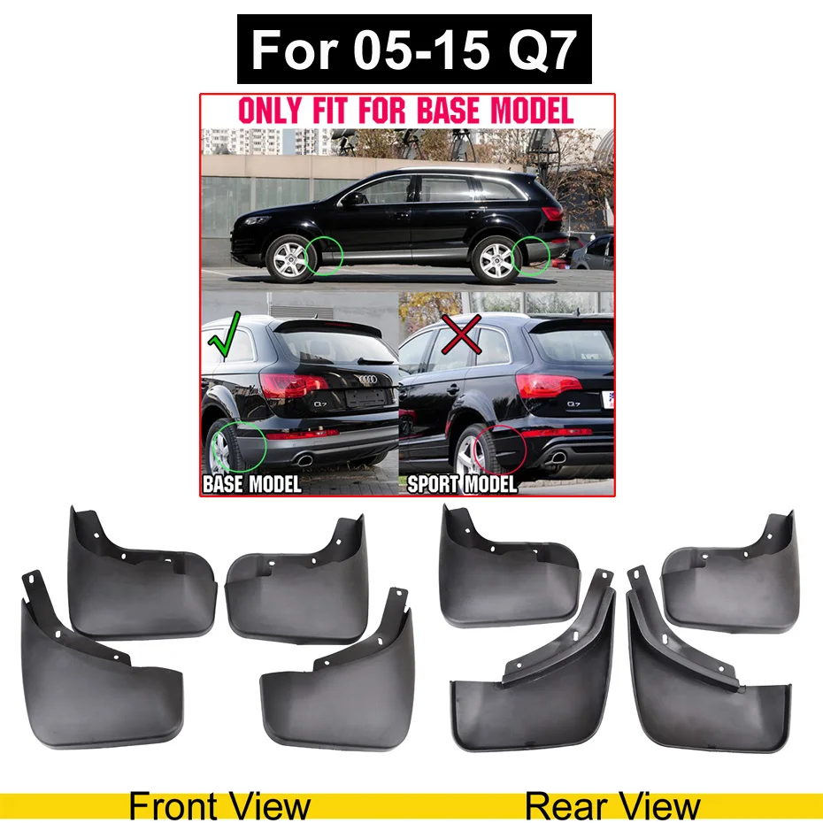 Genuine XUKEY Car Mud Flaps For Audi Q3 Q5 FY Q7 S-Line SQ5 Mudflaps Splash Guards Mud Flap Mudguards Fender Front Rear