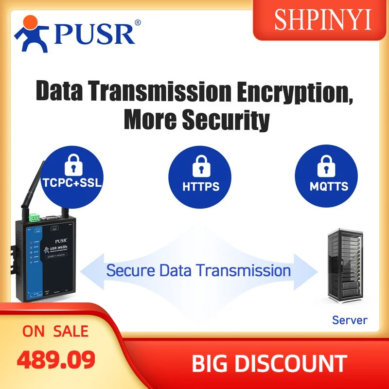 PUSR Industrial Wireless Client With High Performance WiFi Supporting2.4GHz and 5.8GHz AP/STA/AP+STA/Bridge Mode USR-W630s