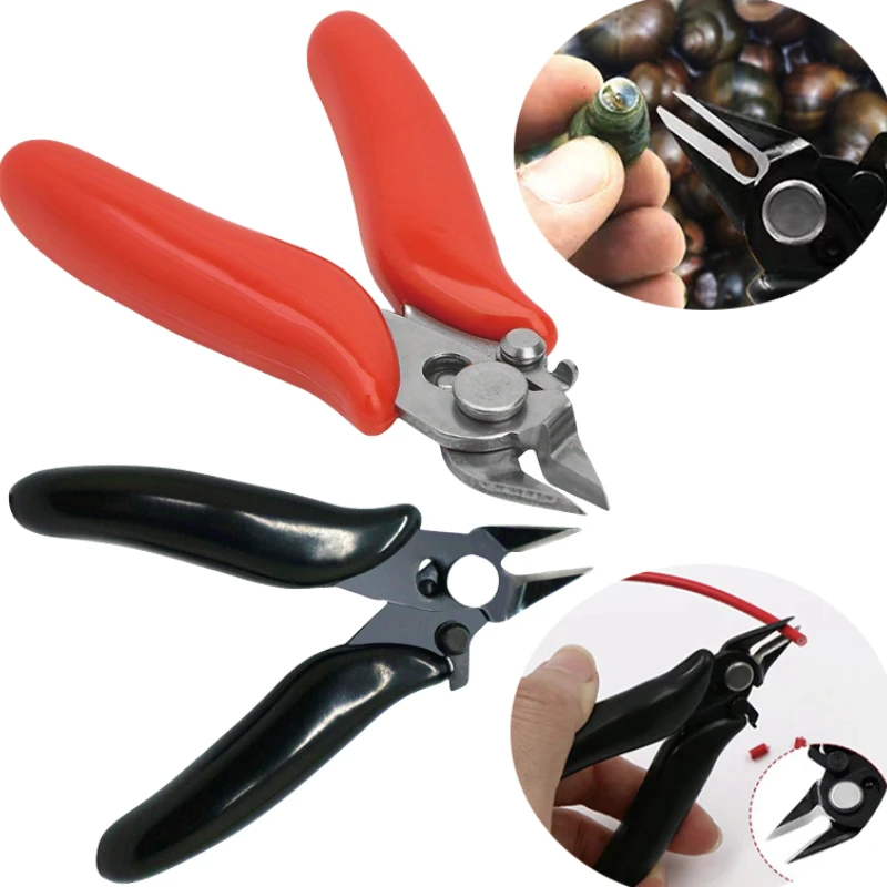 

Diagonal Pliers 3.5 Inch Mini Wire Cutter Small Soft Cutting Electronic Pliers Wires Insulating Rubber Handle Model Hand Tools