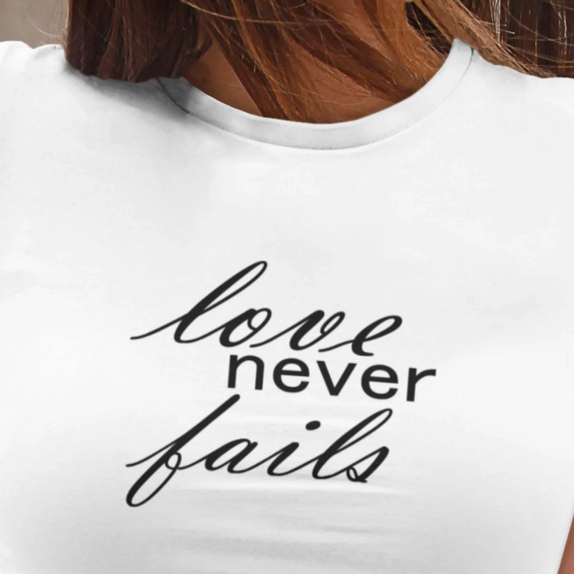 Love Never Fails T Shirt Wedding Gift For Her Is Patient Anniversary Him Valentines Day