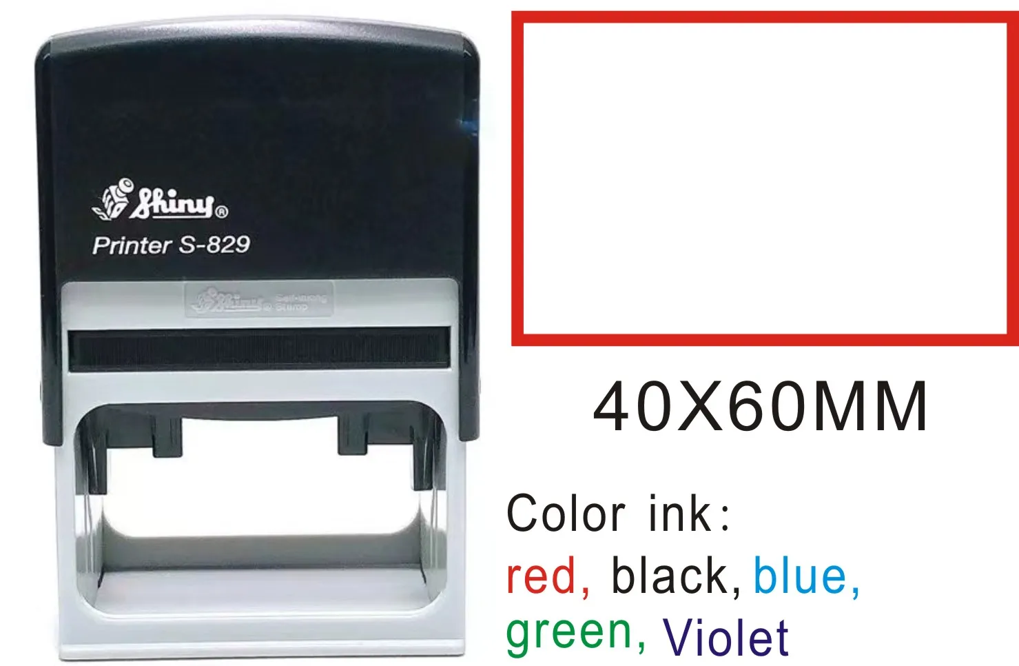 شعار مستطيل مصنوع حسب الطلب من ماركة تايوان شيلي الأصلية، ختم الحبر الخلفي، نوع الضغط التلقائي مع ختم خاص قابل للطي بزيت الطباعة