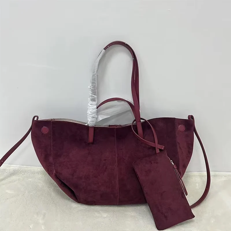 Sac de luxe en daim à une épaule sous les bras pour l'automne/hiver 2025, sac à main de shopping mat, sac fourre-tout