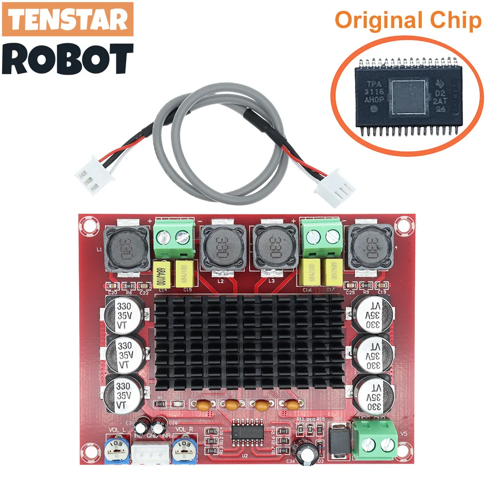 Original Chip TPA3116 D2 XH-M543 12V 24V 120W*2  Dual Channel Digital Power Audio Amplifier Board 120W x2 TPA3116D2