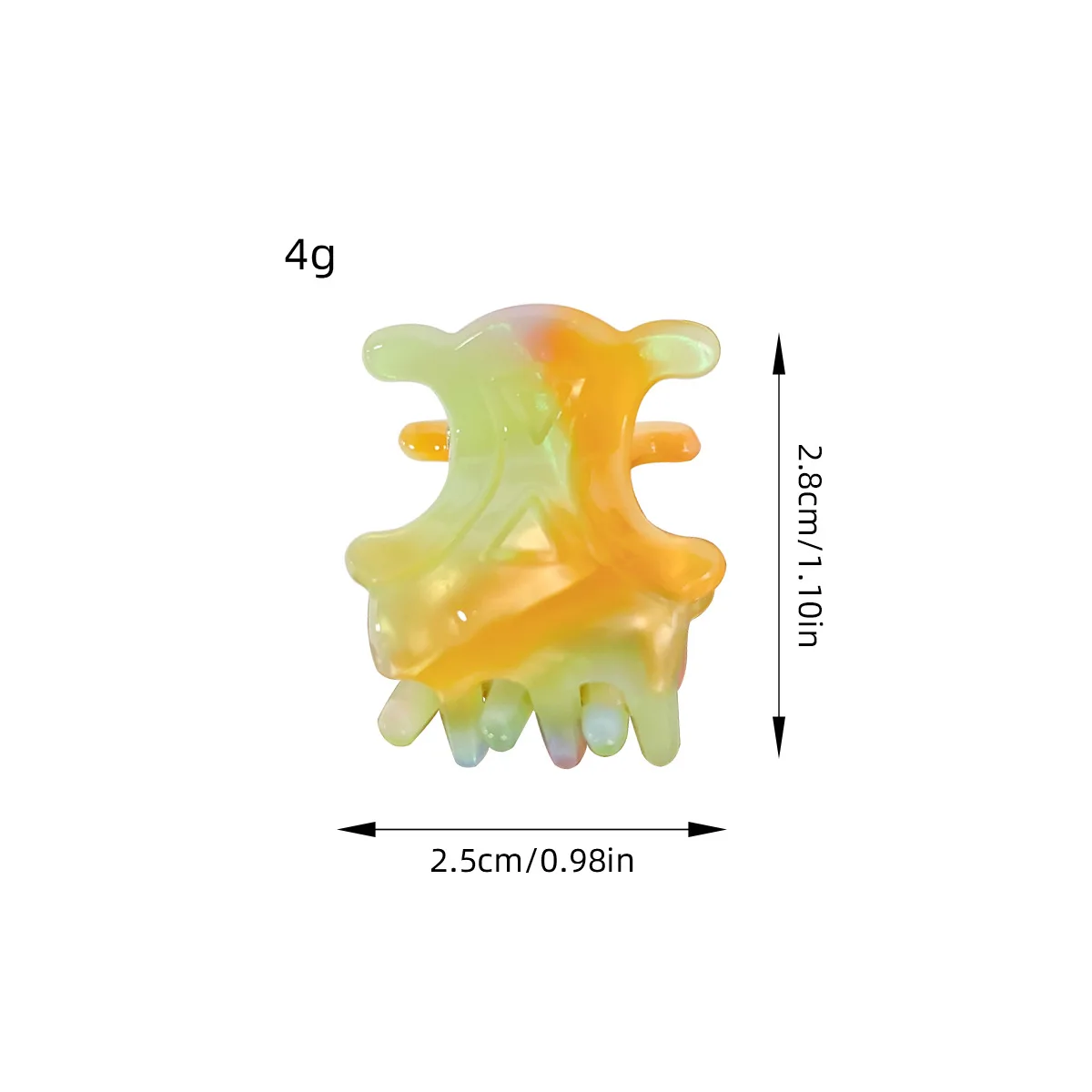مشبك مخلب خلات صغير 2.5 سنتيمتر مشبك شعر أنيق متدلي 1 قطعة إكسسوارات شعر متطورة لشعر الطفل #4