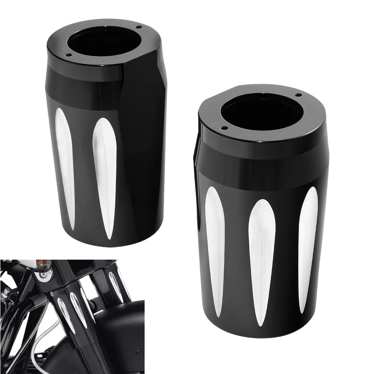 

Fork Boot Slider Cover For Harley Touring Street Glide Electra Glide CVO Ultra Limited Road King Freewheeler 2014-2022