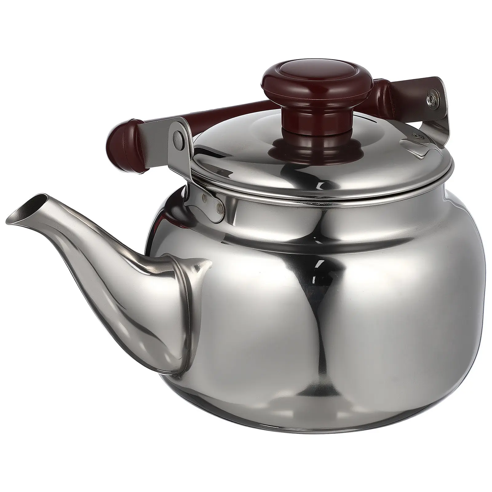 

Чайник-свисток из нержавеющей стали 500 мл с ручкой, портативный, утолщенный, для кипячения воды на плите, для домашнего использования