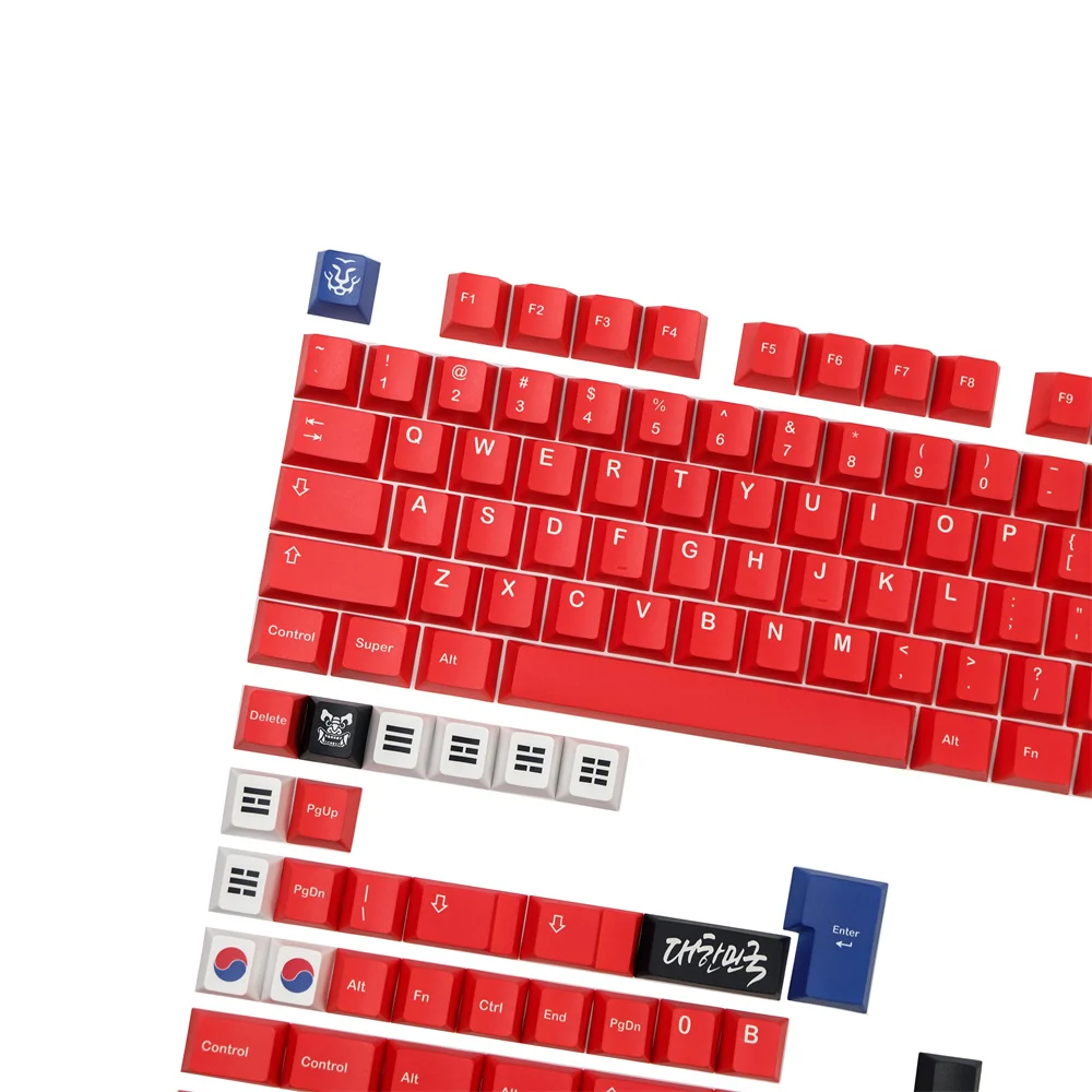 Imagem -02 - Gmk-red Devils Keycap Iso Enter 2.25u 2.75u 3u Barra de Espaço Perfil Cereja 1.75u 2u Shift 2.25u para Teclado Mecânico Gaming