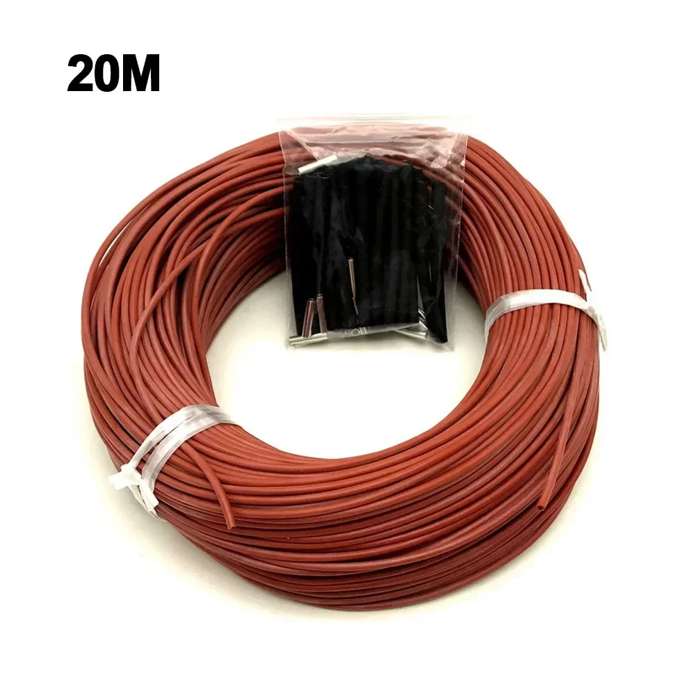 

6K Heating Wire Floor Cable 20/30/50/100M 200degree 3000V 8UM-18UM Carbon Fiber Infrared High Energy Efficiency