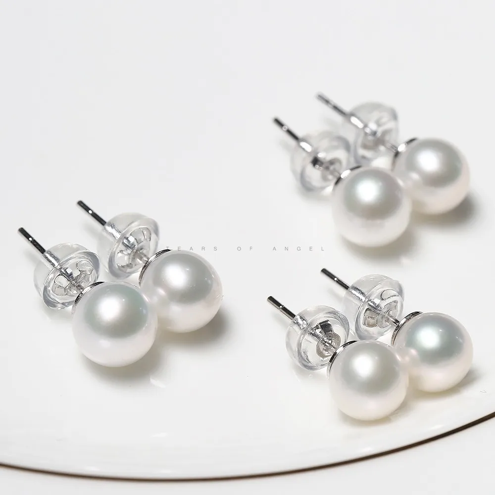 

Серьги из натурального жемчуга AAAA5-6 мм 6-7 мм с японским круглым белым жемчугом 925s