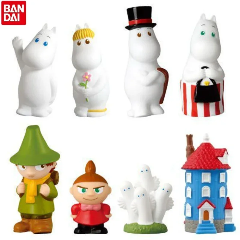 Bandai Original Re-ment Anime Figure MOOMIN Hide and Seek Kids Toys Collectible Gift Model Car Interior Decoration Randomly One