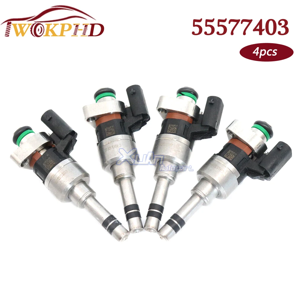 NEW Fuel Injectors Nozzle 4pcs 55577403 For GMC Terrain Chevrolet Cruze Equinox Malibu Buick Encore 1.4L 2016-2019