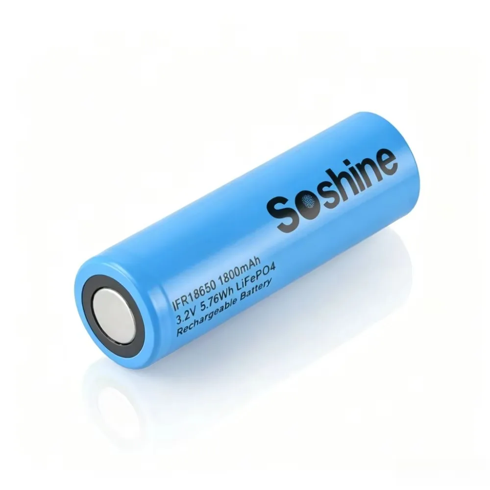 Bateria Soshine 3,2 V 18650 LiFePo4, bateria akumulatorowa 3,2 V 1800 mAh, baterie 18650 1800 mAh do ładowania, 2000 cykli, wysoka jakość. — zdjęcie produktu 4